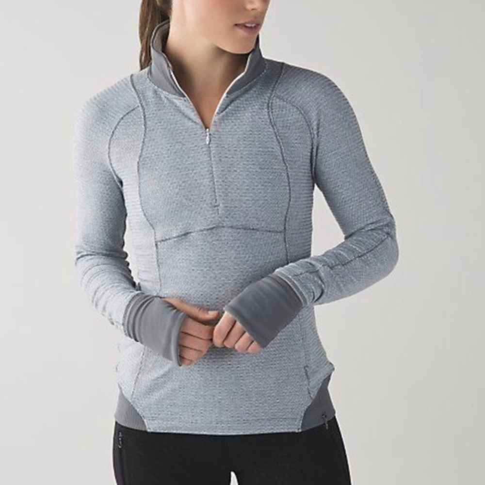 Lululemon heather gray 1/4 quarter zip jacket